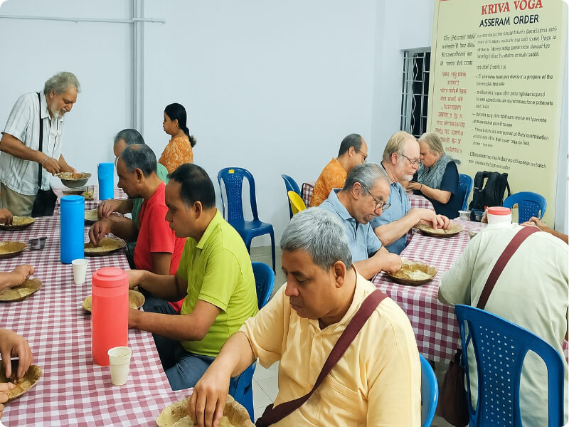 enjoying the food