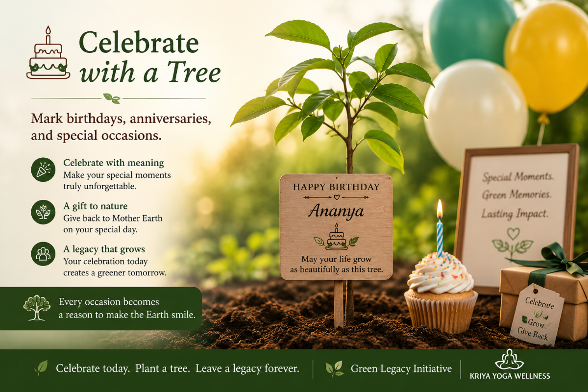 Celebrate birthdays, anniversaries, and special occasions by planting a tree through the Green Legacy Initiative at Gangasagar
