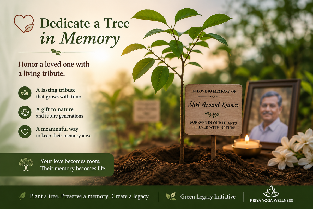 Dedicate a tree in memory of a loved one through the Green Legacy Initiative at Gangasagar